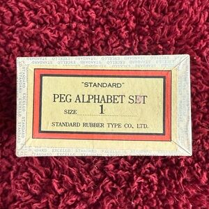 Vintage Standard Peg Alphabet Stamp Set